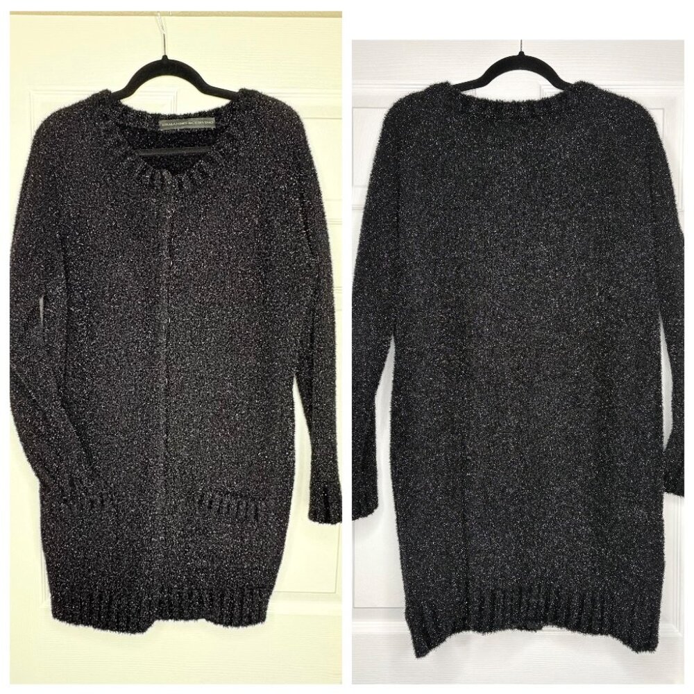 VTG Sparkly black short coat (coat-cardigan) by Ermanno Scervino